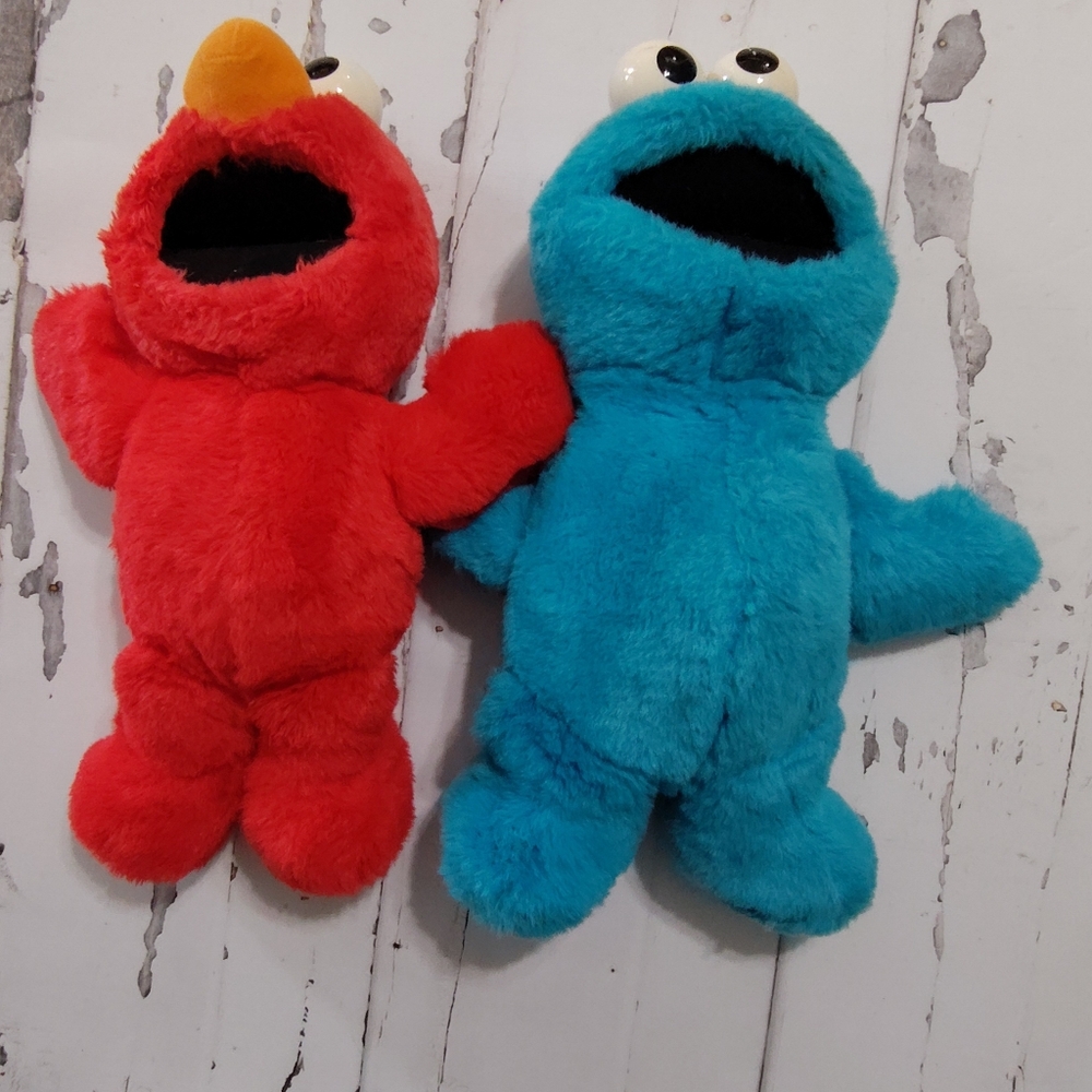 90s Vintage Tickle Elmo And Cookie Monster 16"